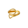 Stainless Steel Geometric Light Luxury Style Open Ring Jewelry With Electroplating