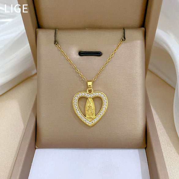 Stainless Steel Geometric Light Luxury Women's Necklace