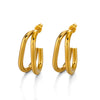 Stainless Steel Geometric Line Earrings Electroplated Design