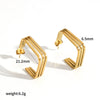 Stainless Steel Geometric Line Women's Earrings 18K Gold Plated