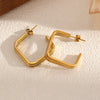Stainless Steel Geometric Line Women's Earrings 18K Gold Plated