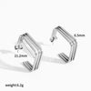 Stainless Steel Geometric Line Women's Earrings 18K Gold Plated