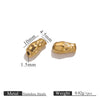 Stainless Steel Geometric Loose Beads For Diy Jewelry Accessories Electroplated Bracelet With Hirback Pattern