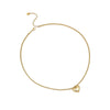 Stainless Steel Geometric Love Pendant Necklace Electroplated With Gold For Women