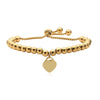 Stainless Steel Geometric Love Pendant Retractable Adjustable Women's Bracelet With Electroplating