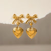 Stainless Steel Geometric Love Photo Box Earrings Electroplated