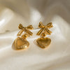 Stainless Steel Geometric Love Photo Box Earrings Electroplated