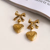 Stainless Steel Geometric Love Photo Box Earrings Electroplated