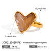 Stainless Steel Geometric Love Ring With Electroplating For Women Ins Style