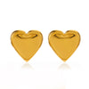 Stainless Steel Geometric Love Trapezoidal Round Earrings For Women 18K Gold Plated