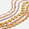 Stainless Steel Geometric Love Zircon Bracelet Electroplating Jewelry For Women