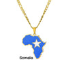 Stainless Steel Geometric Map Pendant Necklace With Cuban Chain Electroplated Titanium Steel Hip Hop Jewelry