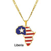 Stainless Steel Geometric Map Pendant Necklace With Cuban Chain Electroplated Titanium Steel Hip Hop Jewelry