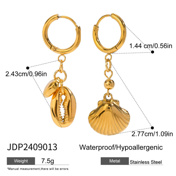 Stainless Steel Geometric Marine Ear Jewelry Electroplating For Women