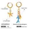 Stainless Steel Geometric Marine Ear Jewelry Electroplating For Women