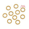 Stainless Steel Geometric Mini Spiral Twisted Ring With Polygon Pattern For Diy Jewelry Electroplated