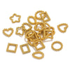 Stainless Steel Geometric Mini Spiral Twisted Ring With Polygon Pattern For Diy Jewelry Electroplated