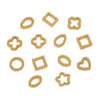 Stainless Steel Geometric Mini Spiral Twisted Ring With Polygon Pattern For Diy Jewelry Electroplated