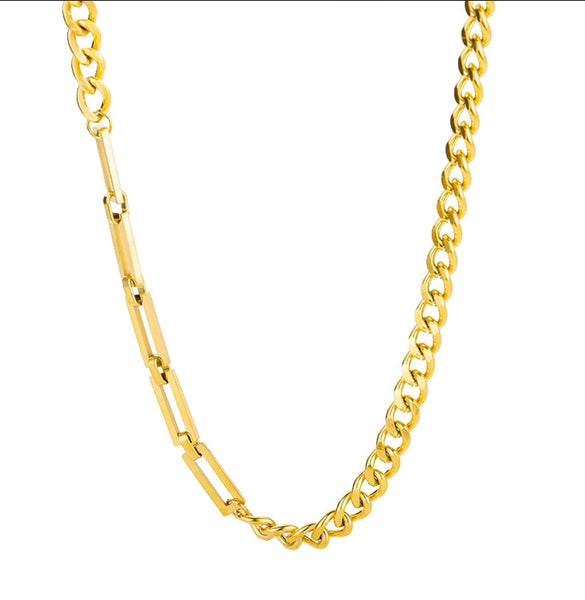 Stainless Steel Geometric Minimalist Ball Chain Women Necklace Electroplated