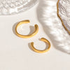 Stainless Steel Geometric Minimalist Ear Clip Earrings Electroplated For Women