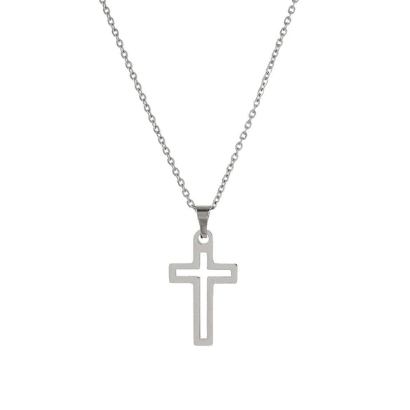 Stainless Steel Geometric Mother And Child Pendant Necklace With Snake Bone Chain Real Gold Electroplated