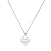 Stainless Steel Geometric Mother And Child Pendant Necklace With Snake Bone Chain Real Gold Electroplated