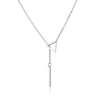 Stainless Steel Geometric Mother And Child Pendant Necklace With Snake Bone Chain Real Gold Electroplated