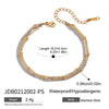Stainless Steel Geometric Multilayer Necklace And Bracelet With Electroplating Treatment