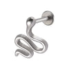 Stainless Steel Geometric Multiple Shapes Lip Ring And Tshaped Earrings Polish Process Unisex Fashion Style