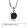Stainless Steel Geometric Natural Stone Abalone Pendant Necklace For Men