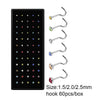 Stainless Steel Geometric Nose Nail Nose Ring Inlaid With Artificial And Semiprecious Stones For Women