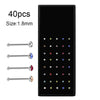 Stainless Steel Geometric Nose Nail Nose Ring Inlaid With Artificial And Semiprecious Stones For Women