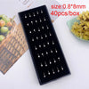 Stainless Steel Geometric Nose Nail Nose Ring Inlaid With Artificial And Semiprecious Stones For Women