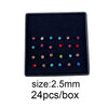 Stainless Steel Geometric Nose Nail Nose Ring Inlaid With Artificial And Semiprecious Stones For Women