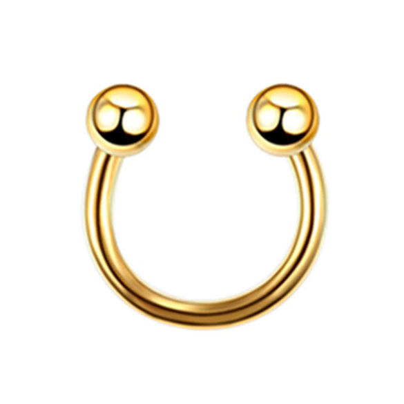 Stainless Steel Geometric Nose Ring Body Puncture Jewelry Electroplated