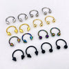 Stainless Steel Geometric Nose Ring Body Puncture Jewelry Electroplated