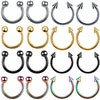 Stainless Steel Geometric Nose Ring Body Puncture Jewelry Electroplated
