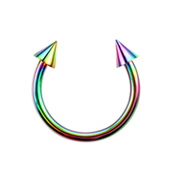 Stainless Steel Geometric Nose Ring Body Puncture Jewelry Electroplated