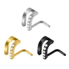 Stainless Steel Geometric Nose Ring Jewelry With Electroplated Design And Water Drop Zircon