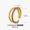 Stainless Steel Geometric Oil Drop Open Ring For Women Electroplated Hiphop Retro Style