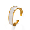 Stainless Steel Geometric Oil Dropping Electroplating Women's Ring