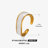 Stainless Steel Geometric Oil Dropping Electroplating Women's Ring