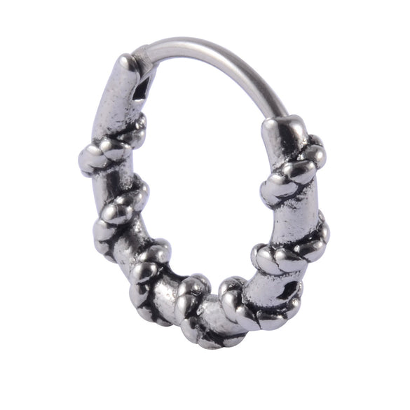 Stainless Steel Geometric Oiltreated Leaves Twist Wings Punk Retro Earring