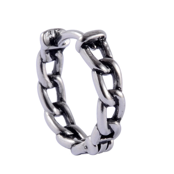 Stainless Steel Geometric Oiltreated Leaves Twist Wings Punk Retro Earring