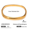 Stainless Steel Geometric Open Bracelet Electroplated