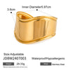 Stainless Steel Geometric Open Bracelet Electroplated