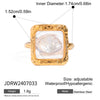 Stainless Steel Geometric Open Ring Electroplated Minimalist Jewelry For Women