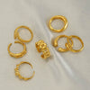 Stainless Steel Geometric Opening Adjustable Ring Unisex Electroplated