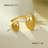 Stainless Steel Geometric Opening Rings Electroplated Jewelry