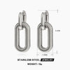 Stainless Steel Geometric Oval Handmade Polished Electroplated Hip Hop Style Women's Earrings